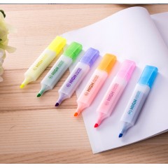得力（deli） 荧光笔记号笔彩色重点标记圈划笔荧光记号笔涂鸦笔 S625 单位/支