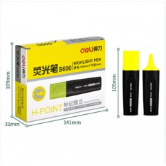 得力(deli) S600记号笔标记醒目荧光笔水性记号笔